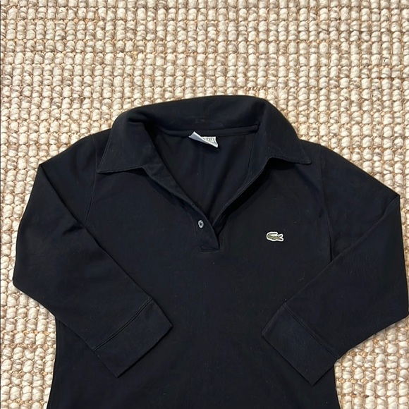 Lacoste Black V-Neck Sweater Classic Knit - Picture 3 of 5